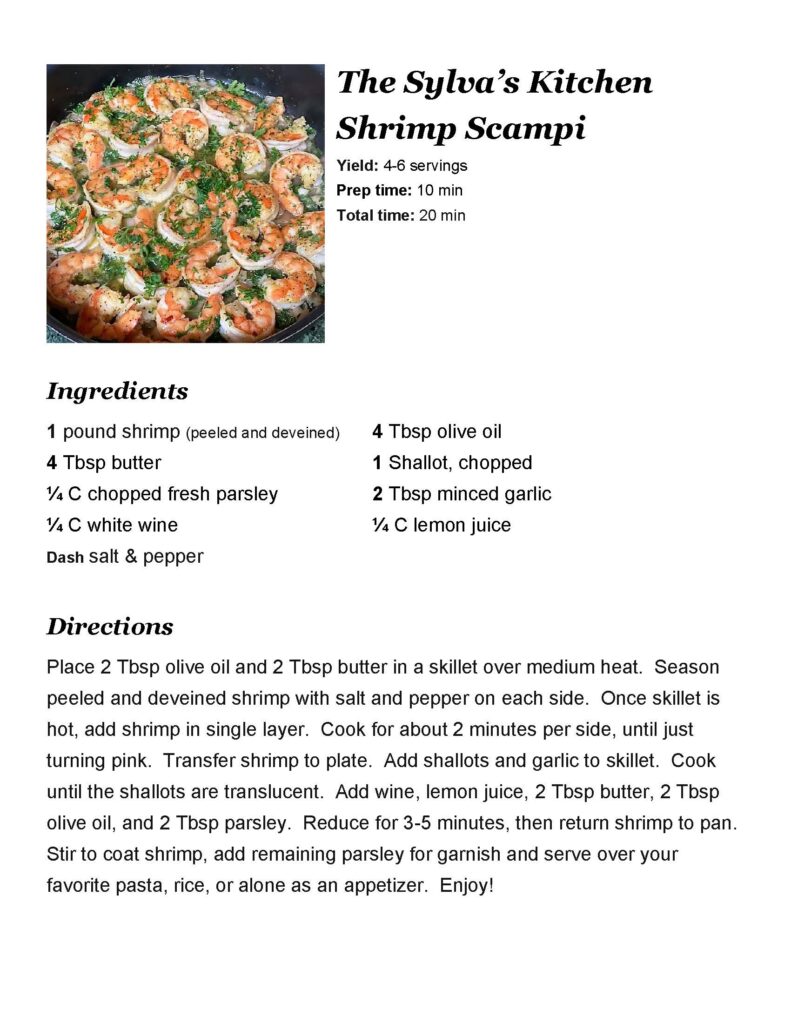 The Sylva’s Kitchen Shrimp Scampi – The Sylva's Kitchen