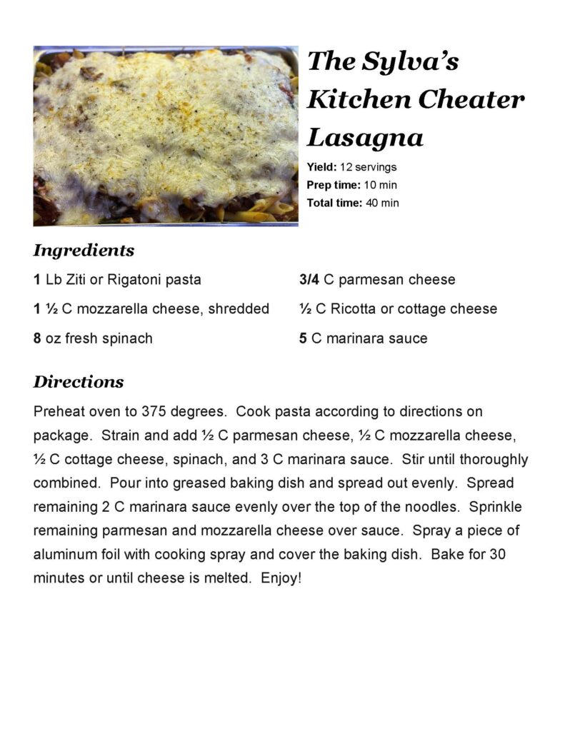 Cheater Lasagna – The Sylva's Kitchen